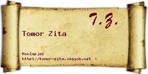Tomor Zita névjegykártya