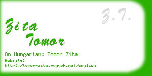 zita tomor business card